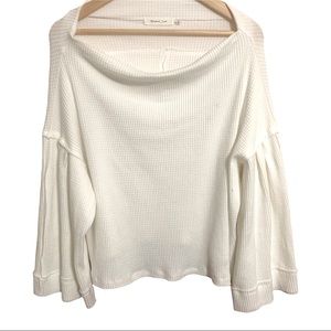 Y2K Mustard Seed Oversized Bell Sleeve Boho style Top S Fits L